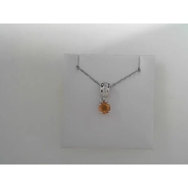 Citrine and Diamond Pendant Tennies Jewelry Appleton, WI