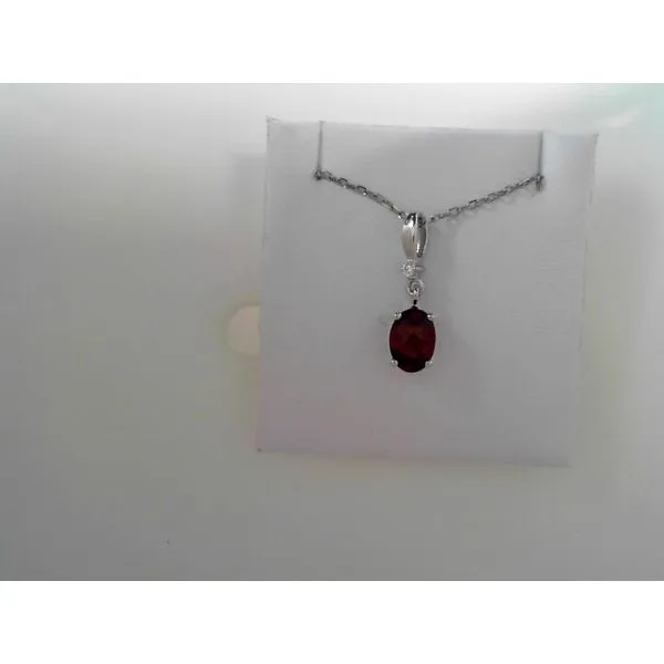 Garnet and Diamond Gemstone Pendant Tennies Jewelry Appleton, WI