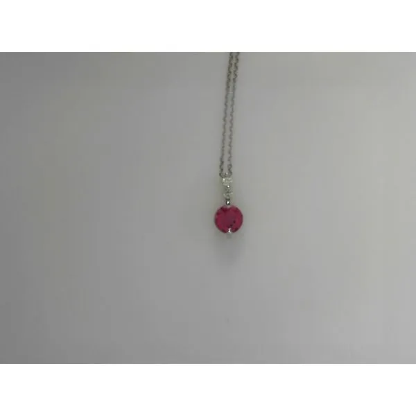 Pink Tourmaline Diamond Necklace in 14K White Gold Tennies Jewelry Appleton, WI