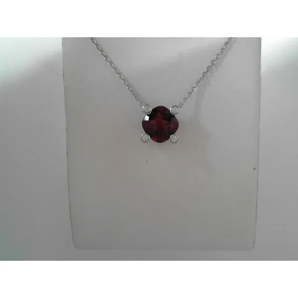 14K White Garnet Diamond Necklace Tennies Jewelry Appleton, WI