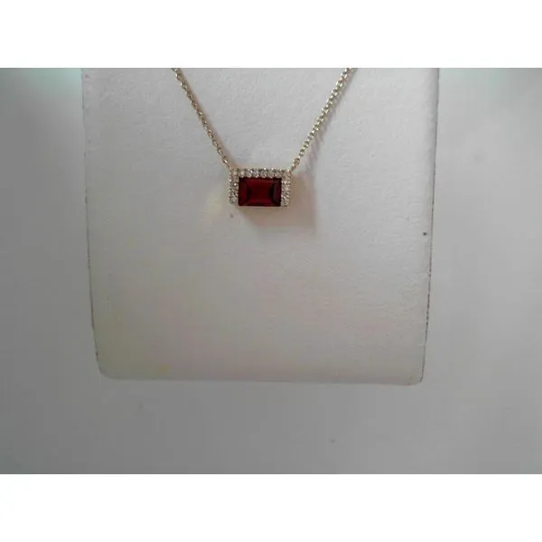 14K Yellow Garnet Diamond Necklace Tennies Jewelry Appleton, WI