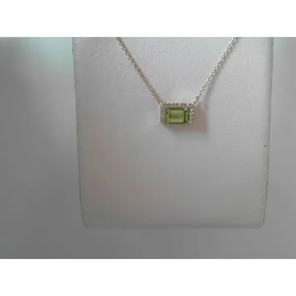 Peridot and Diamond Necklace Tennies Jewelry Appleton, WI