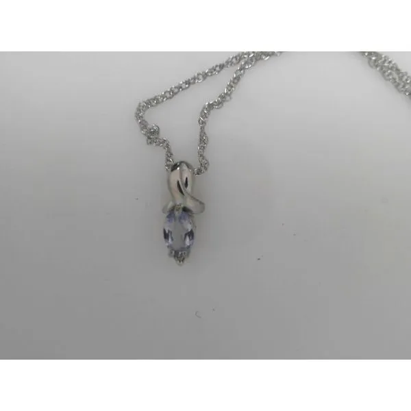 Diamond and Aqua Necklace Tennies Jewelry Appleton, WI