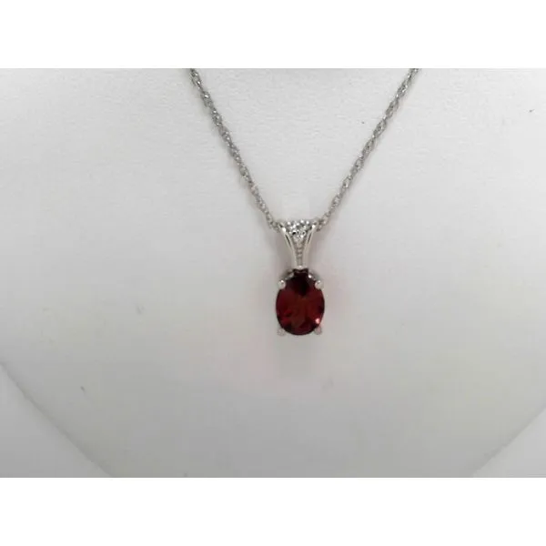 14K White Gold Garnet Necklace Tennies Jewelry Appleton, WI