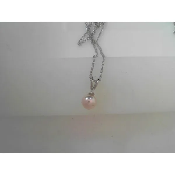 14K White Gold Rabbit Ear Pearl Pendant Tennies Jewelry Appleton, WI