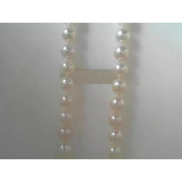 Pearl and Diamond Strand Necklace in 14K White Gold Tennies Jewelry Appleton, WI