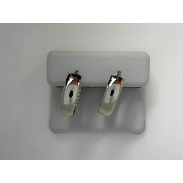 White 14 Karat Medium Hoop Earrings Tennies Jewelry Appleton, WI