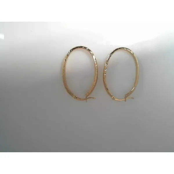 Yellow 10 Karat Oval Hoop Earrings Tennies Jewelry Appleton, WI