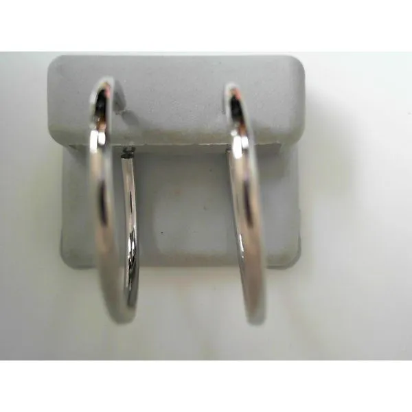 14K White Gold Large Hoop Earrings Tennies Jewelry Appleton, WI