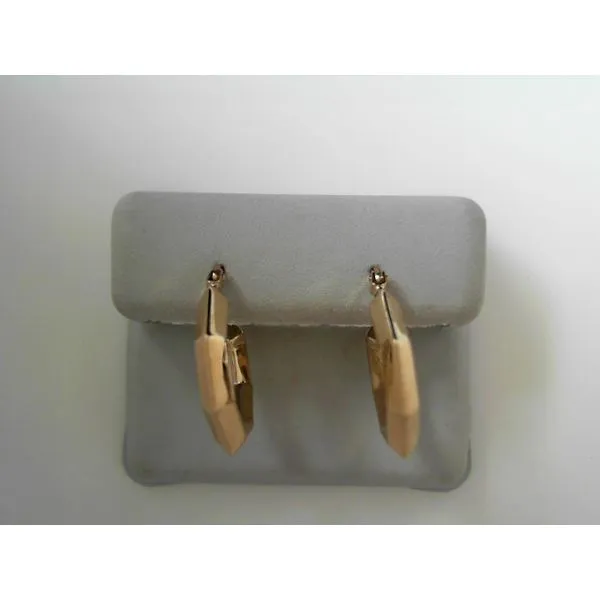 14K Yellow Gold Medium Hoop Earrings Tennies Jewelry Appleton, WI