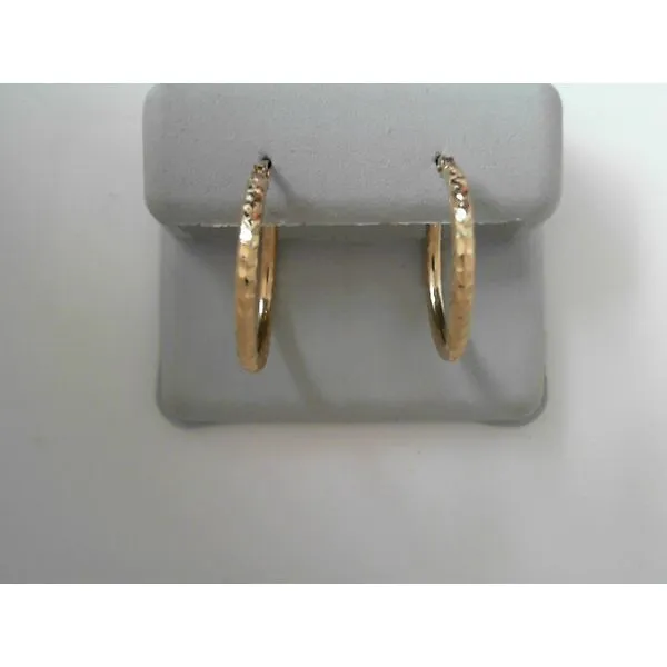 Diamond Cut Small Hoop Earrings in 10K Yellow Gold Tennies Jewelry Appleton, WI