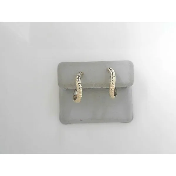 Yellow 14 Karat Diamond Cut Twist Earrings Tennies Jewelry Appleton, WI