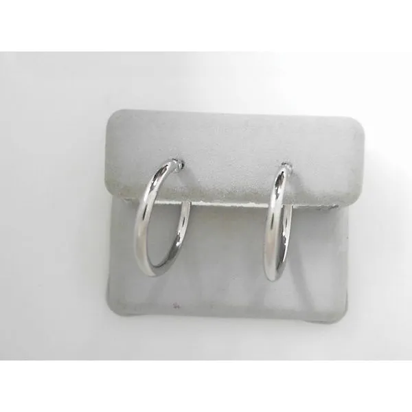 White 14 Karat Hoop Earrings Tennies Jewelry Appleton, WI
