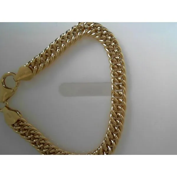 Yellow Sterling Silver Curb Bracelet Tennies Jewelry Appleton, WI