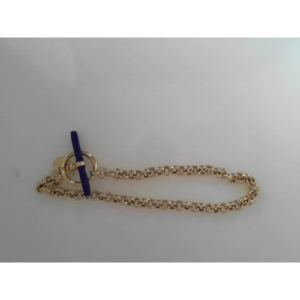 Sterling Silver Blue Enamel Toggle Bracelet Tennies Jewelry Appleton, WI