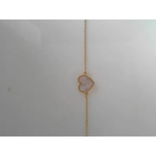 Sterling Silver Mother Of Pearl Heart Bracelet Tennies Jewelry Appleton, WI