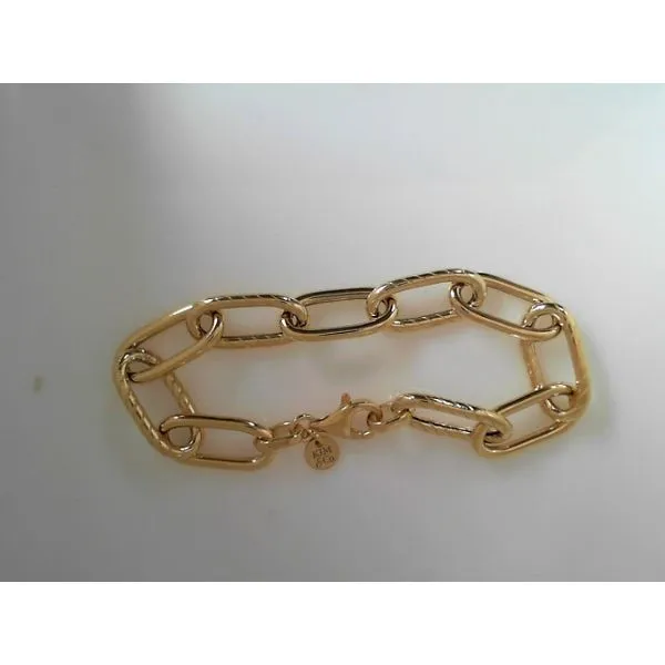 Yellow Sterling Silver Paperclip Bracelet Tennies Jewelry Appleton, WI