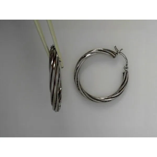 Twisted Hoop Earrings in Sterling Silver Tennies Jewelry Appleton, WI