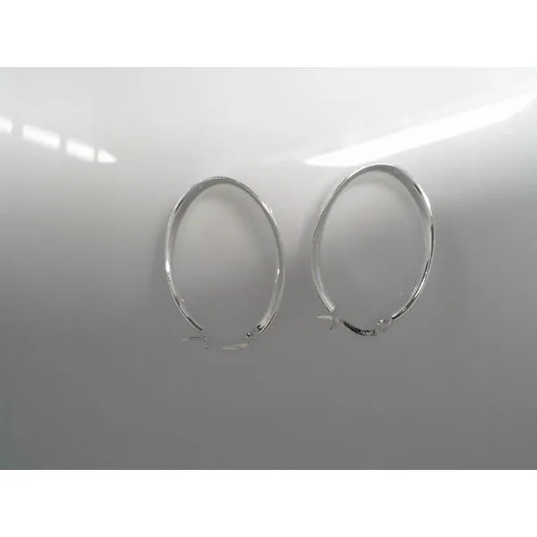 Sterling Silver Large Oval Hoop Earrings Tennies Jewelry Appleton, WI