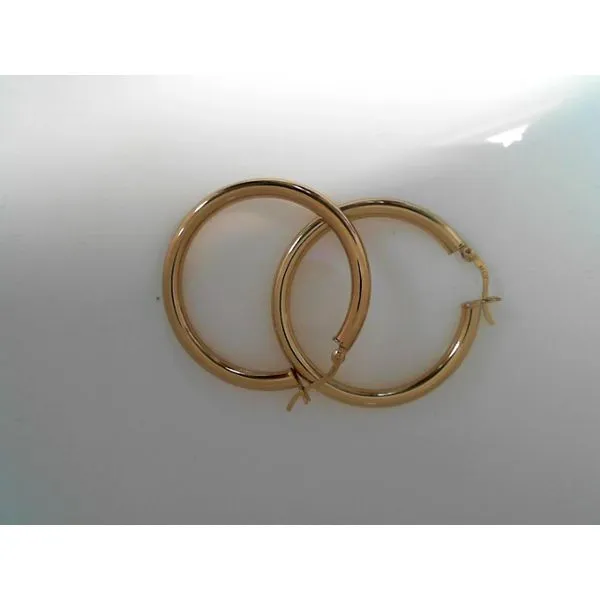 Yellow Sterling Silver Large Hoop Earrings Tennies Jewelry Appleton, WI