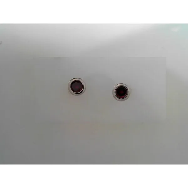Sterling Silver Stud Earrings Garnet CZ's Tennies Jewelry Appleton, WI