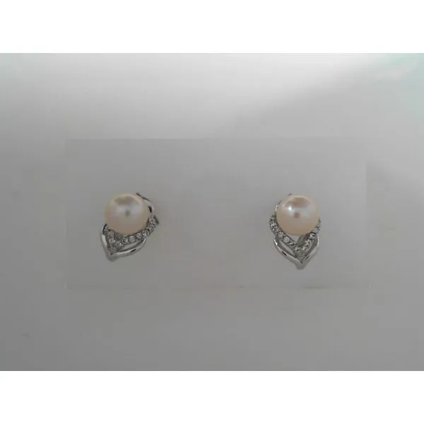 Sterling Silver Stud Earrings Pearl & Swarovski Tennies Jewelry Appleton, WI