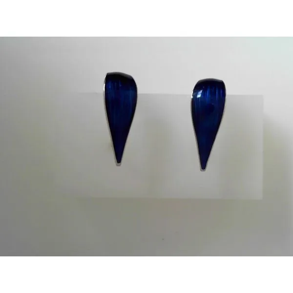 Sterling Silver Navy Teardrop Earrings Tennies Jewelry Appleton, WI