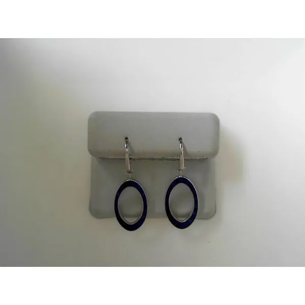 Navy Cutout Sterling Silver Earrings Tennies Jewelry Appleton, WI