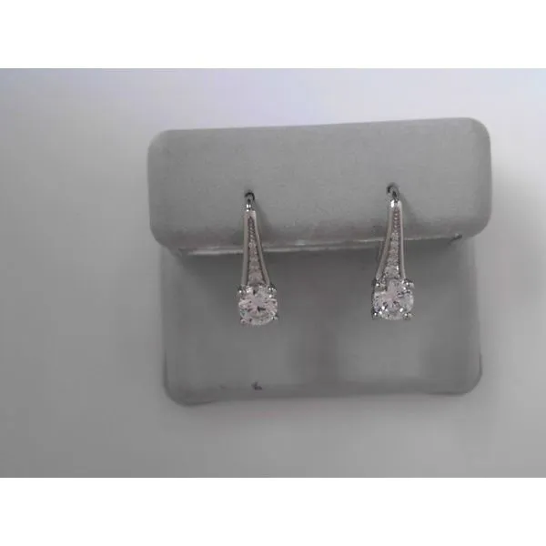 Sterling Silver Earrings with Cubic Zirconiums Tennies Jewelry Appleton, WI