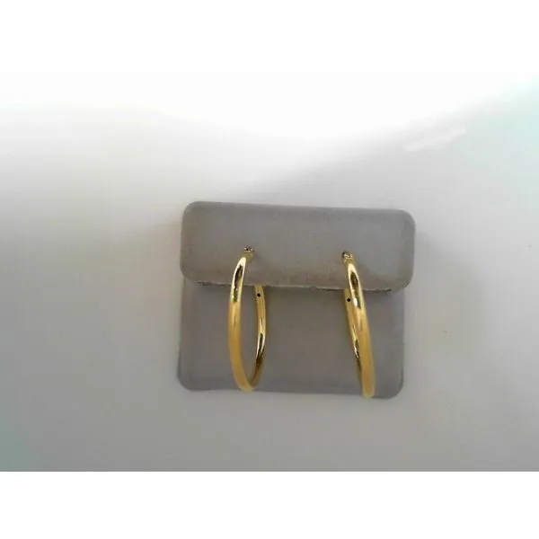 Yellow Sterling Silver Medium Hoop Earrings Tennies Jewelry Appleton, WI