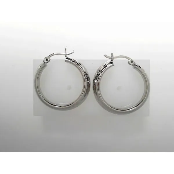 Sterling Silver Textured Hoop Earrings Tennies Jewelry Appleton, WI