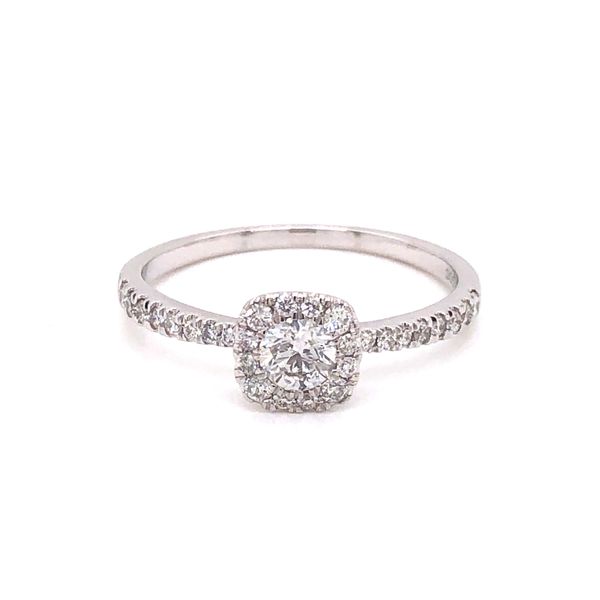 14K White Gold Diamond Halo Engagement Ring Texas Gold Connection Greenville, TX