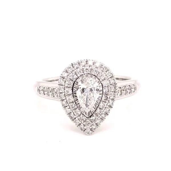 14K White Gold Double Halo Diamond Engagement Ring Texas Gold Connection Greenville, TX