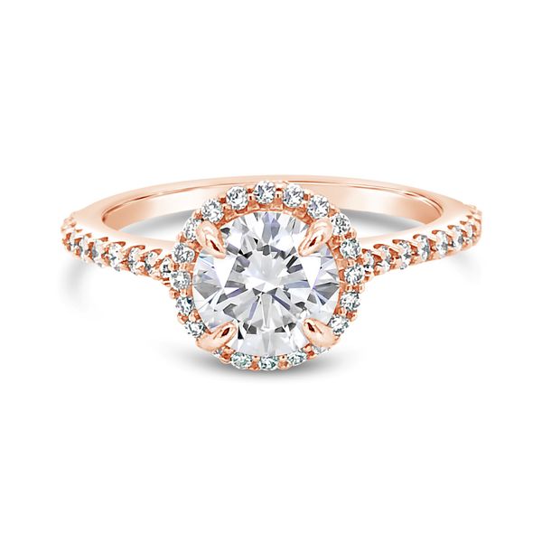 14K Rose Gold Moissanite & 1/3 CTW Diamond Engagement Ring Texas Gold Connection Greenville, TX