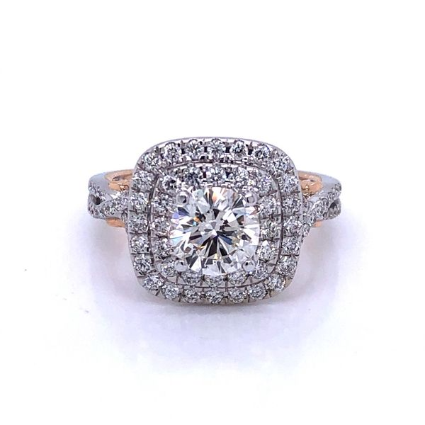 2CT Double Halo Engagement Ring Texas Gold Connection Greenville, TX
