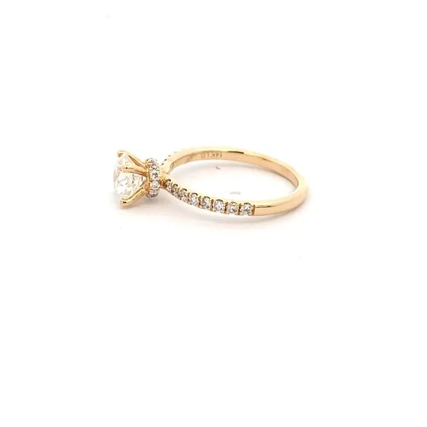 Lady's Engagement Ring With One 1.04Ct Round E Si1 Lab Grown Diamond And 0.37Tw Round Lab Grown Diamonds Image 2 Texas Gold Connection Greenville, TX