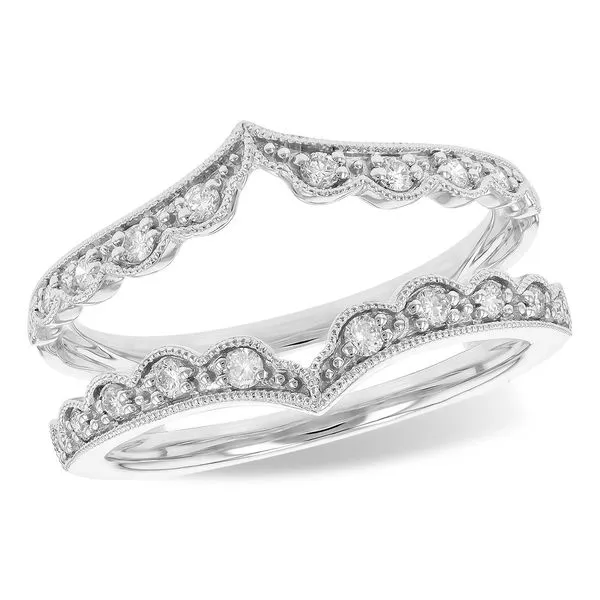 14k White Gold Diamond Ring Guard Texas Gold Connection