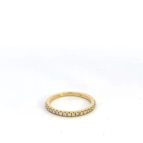 Lady's Yellow Polished 14K Straight Wedding Band Size 7 With 0.33Tw Round Diamonds Texas Gold Connection Greenville, TX