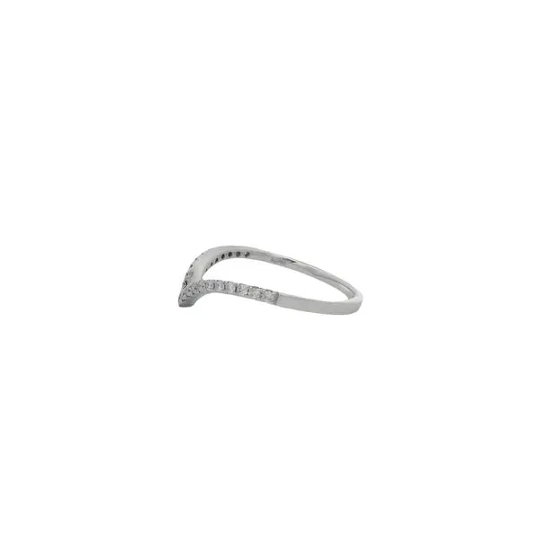 Lady's White 18K Half Anniversary Wedding Band Size 7 0.18tw Round Diamonds Image 2 Texas Gold Connection Greenville, TX