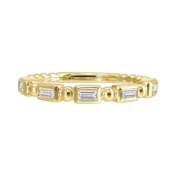14K Yellow Gold Diamond Wedding Band Image 2 Texas Gold Connection Greenville, TX