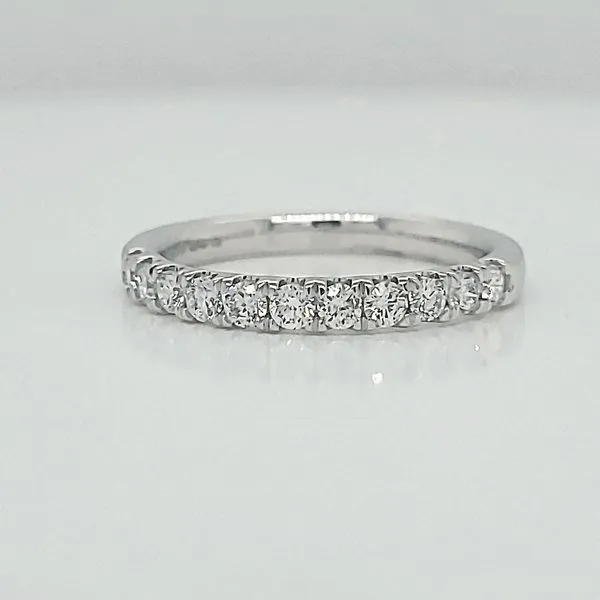 Lady's White 14K Half Anniversary Wedding Band Size 7 With 0.25Tw Lab Grown Round Diamonds Texas Gold Connection Greenville, TX
