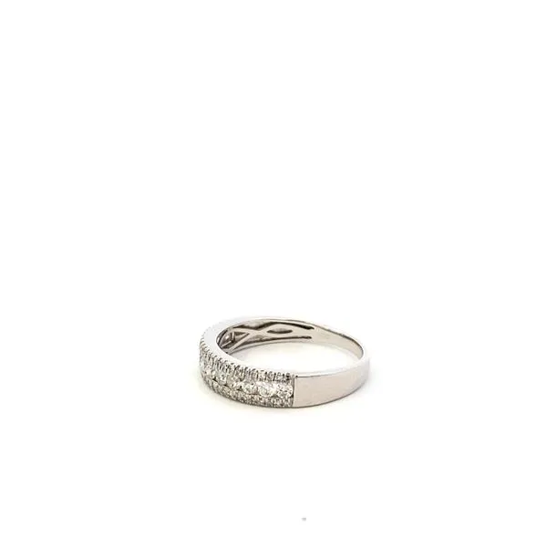 Lady's White 14K Half Anniversary Wedding Band Size 7 With 0.50Tw Round Diamonds Image 2 Texas Gold Connection Greenville, TX