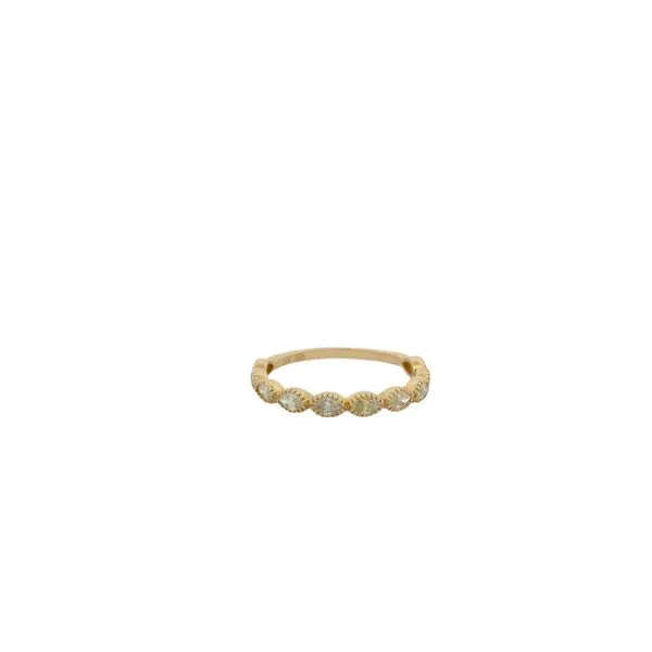 Lady's Yellow 14K Wedding Band With 0.48Tw Marquise Diamonds Image 2 Texas Gold Connection Greenville, TX
