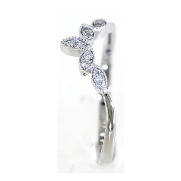 Lady's 14K White Gold Wedding With 0.09Tw Diamonds Image 2 Texas Gold Connection Greenville, TX