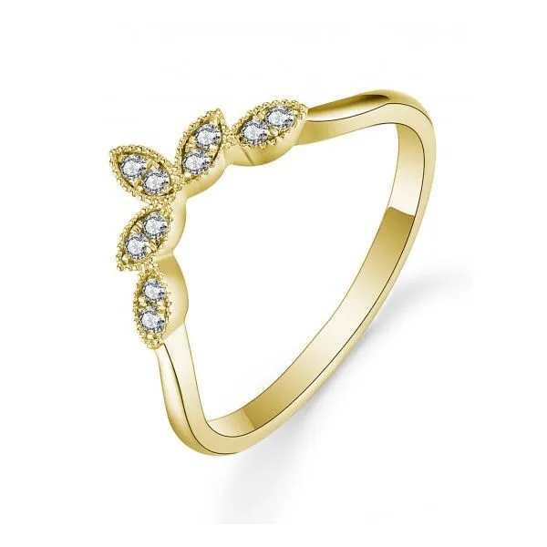 Lady's 14K Yellow Gold Wedding Band With 0.09Tw Diamonds Texas Gold Connection Greenville, TX