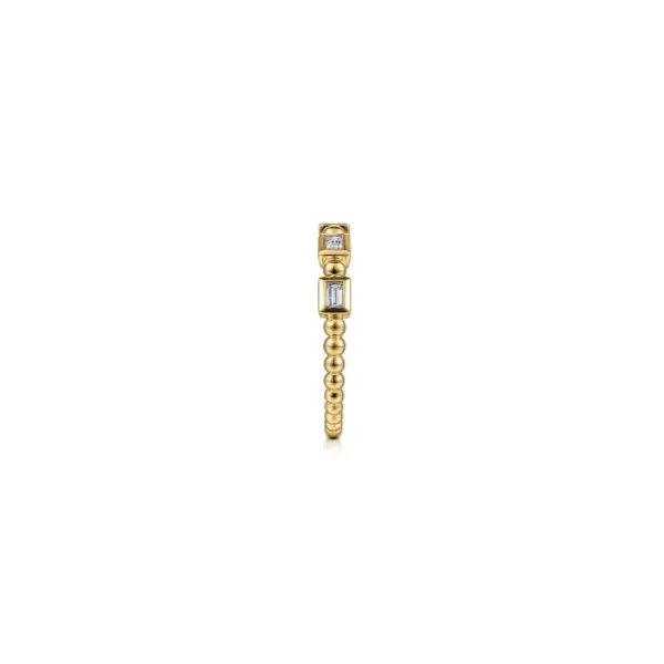 14K Yellow Gold Diamond Geometric Stackable Ring Image 4 Texas Gold Connection greenville, TX