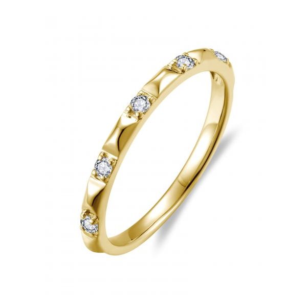 Yellow 14K Wedding Band Size 6.5 With 0.09Twt Diamonds Texas Gold Connection greenville, TX