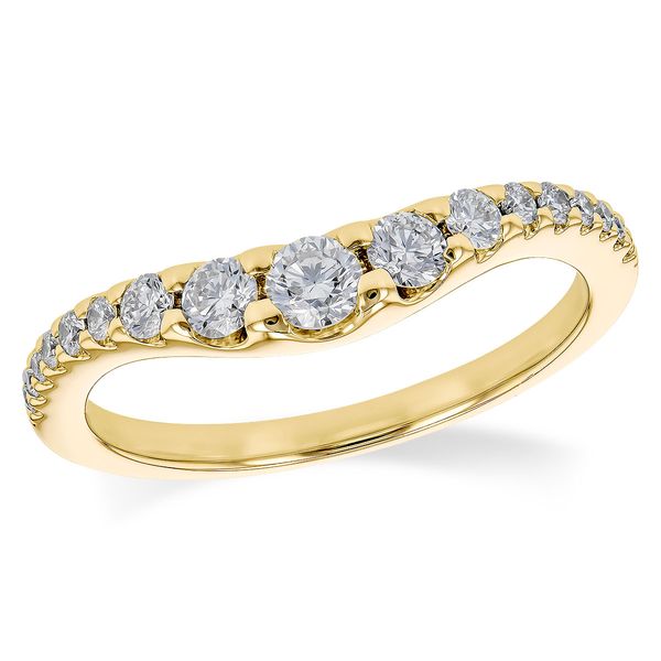 Ladies 14K Yellow Gold Curved .50Tw Diamond Ring Size 7 Texas Gold Connection greenville, TX
