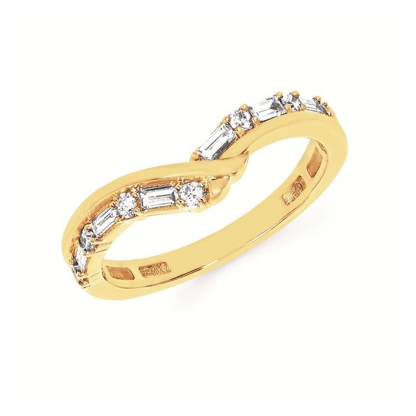 Lady's Yellow 14K Straight Wedding Band  With 0.25Twt Diamonds Texas Gold Connection greenville, TX