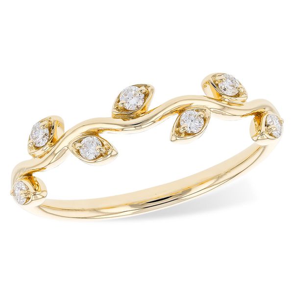 Lady's Yellow 14K Wedding Band Size 7 With 0.14Tw Round Diamonds Texas Gold Connection greenville, TX